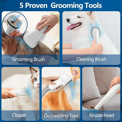 Dog Grooming Vacuum Kit with 2.3L Hair Dust Cup