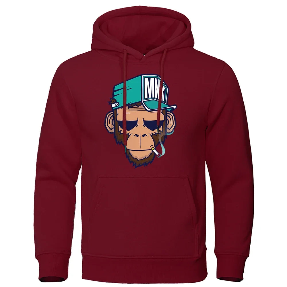 Sweat à capuche chaud en polaire hip hop pour hommes