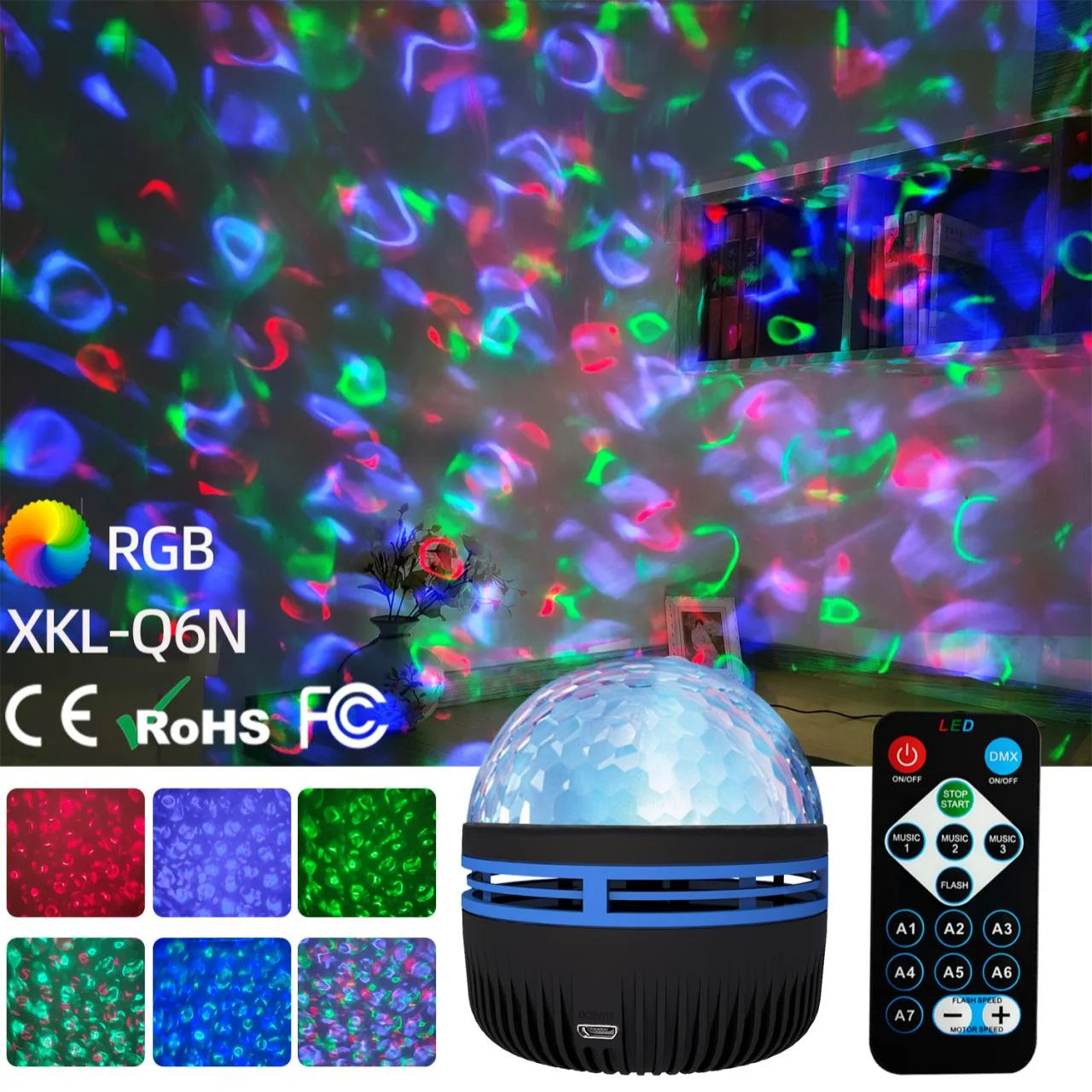 LED Starry Galaxy Projector RGB Aurora Lamp with Smart Remote