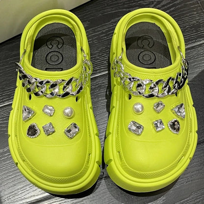 Summer tooling platform sandals cave slippers