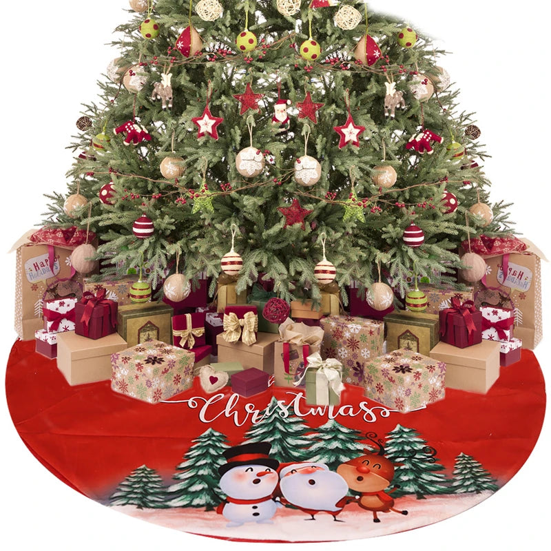 Santa Claus Printed Tree Skirt for Christmas Decor