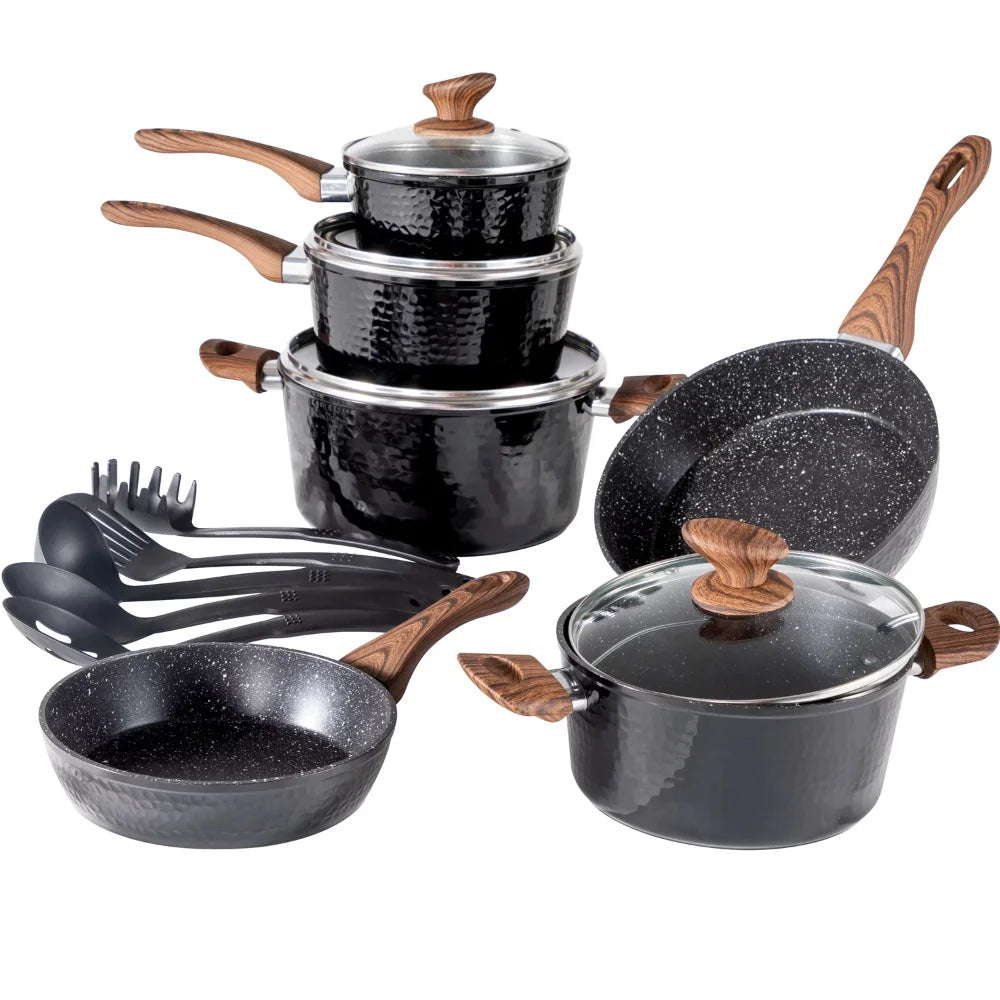 15-Piece Cookware Set Pots and Pans