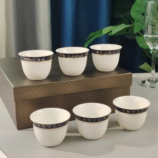 6-teiliges Espressotassen-Set aus Keramik