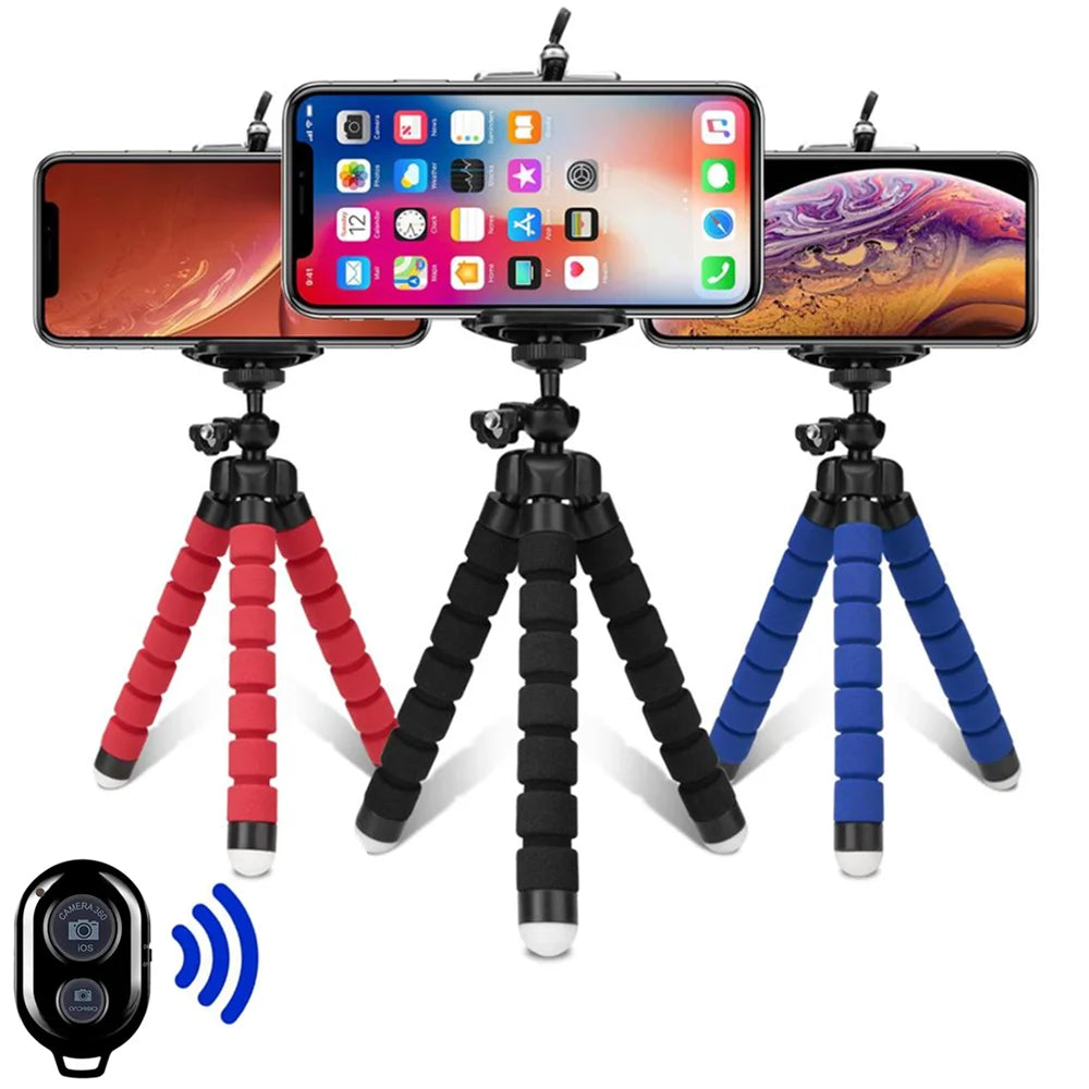 Mini Tripod for Phones & Cameras Octopus Style Smartphone Holder & Monopod Stand