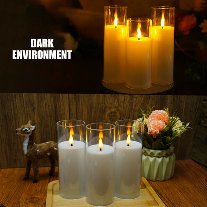 9-Pc LED Flameless Candles with Remote - Acrylic