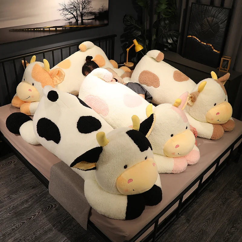 Cute 90cm/110cm Milk Cow Plush Toy