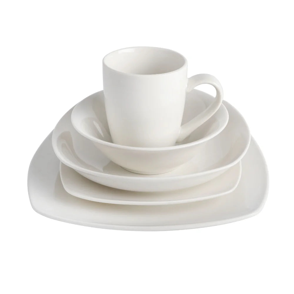 White Gold Porcelain Dinnerware Set