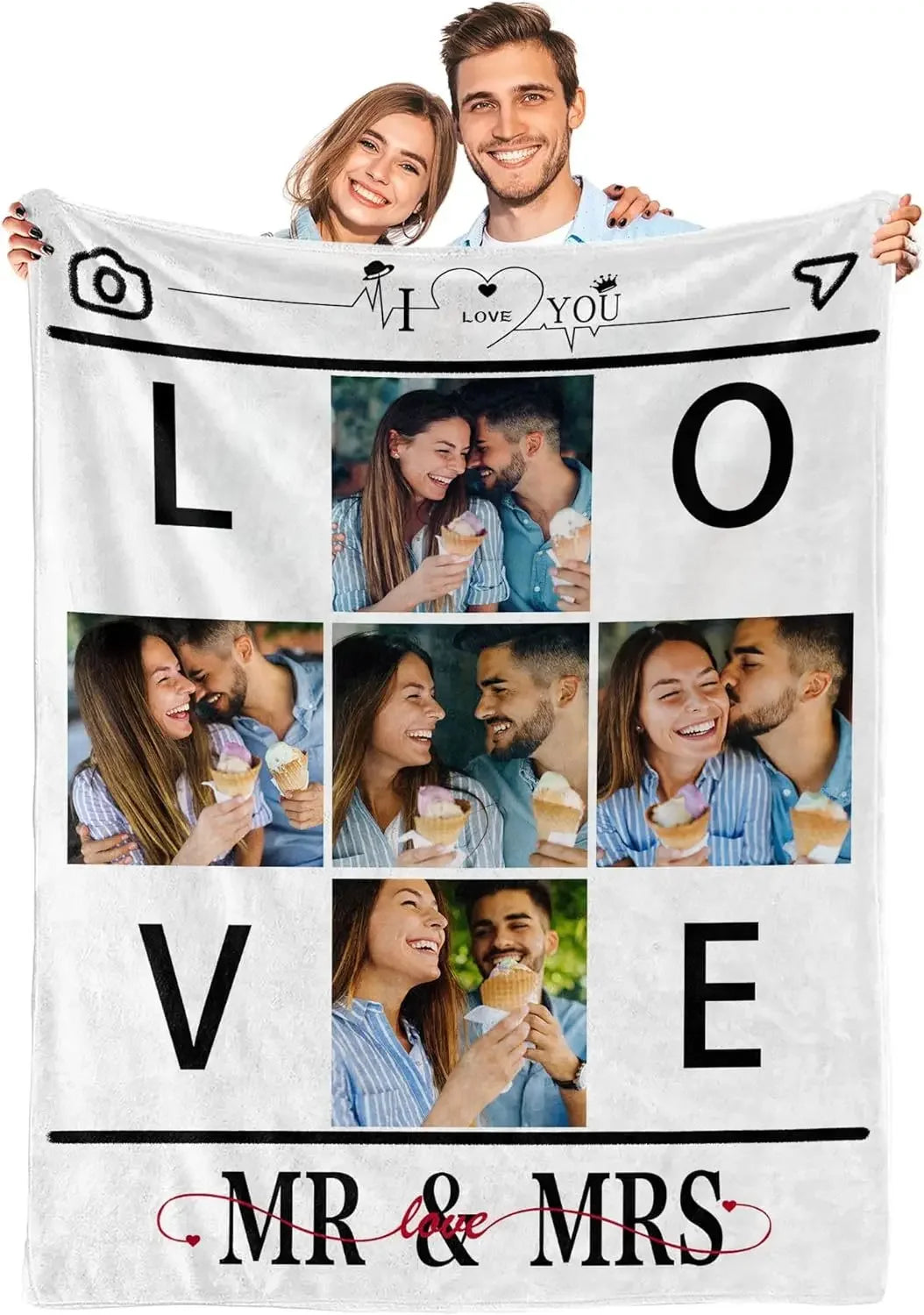 Couvertures photo pour cadeau de Noël, d'anniversaire ou de Saint-Valentin pour petit ami