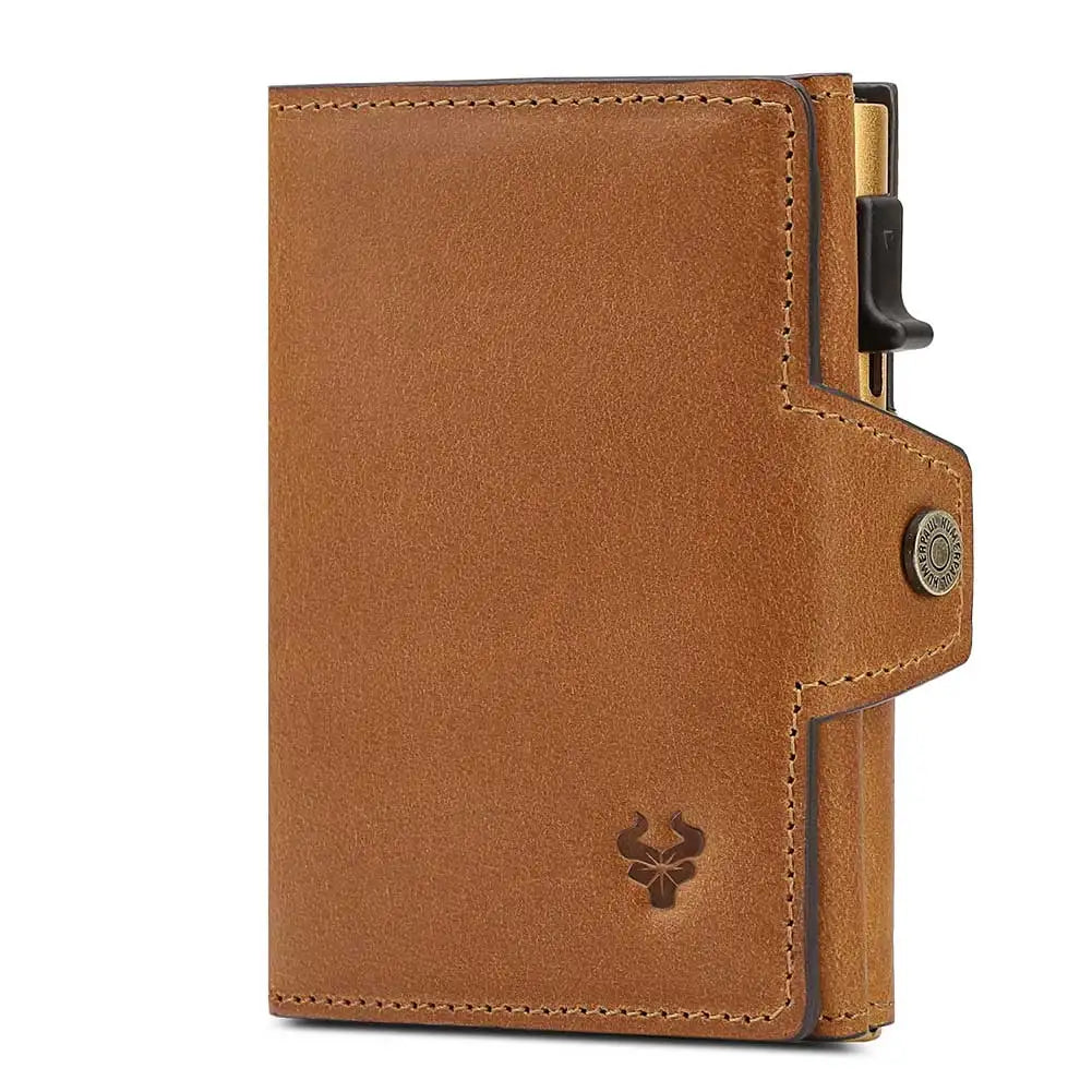 New Automatic Card Holder Genuine Leather Wallet