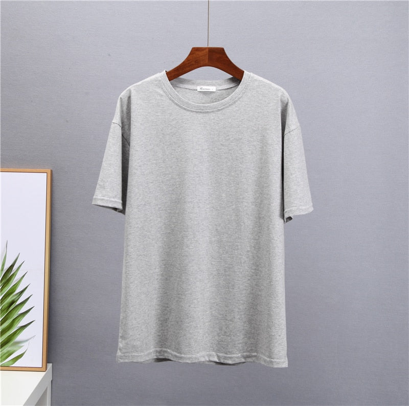 Khaki Oversized Cotton Tee for Women