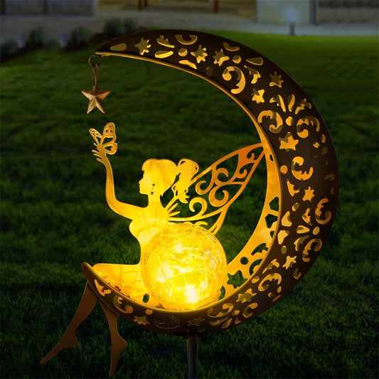 Lampe solaire de jardin de fées lunaires 