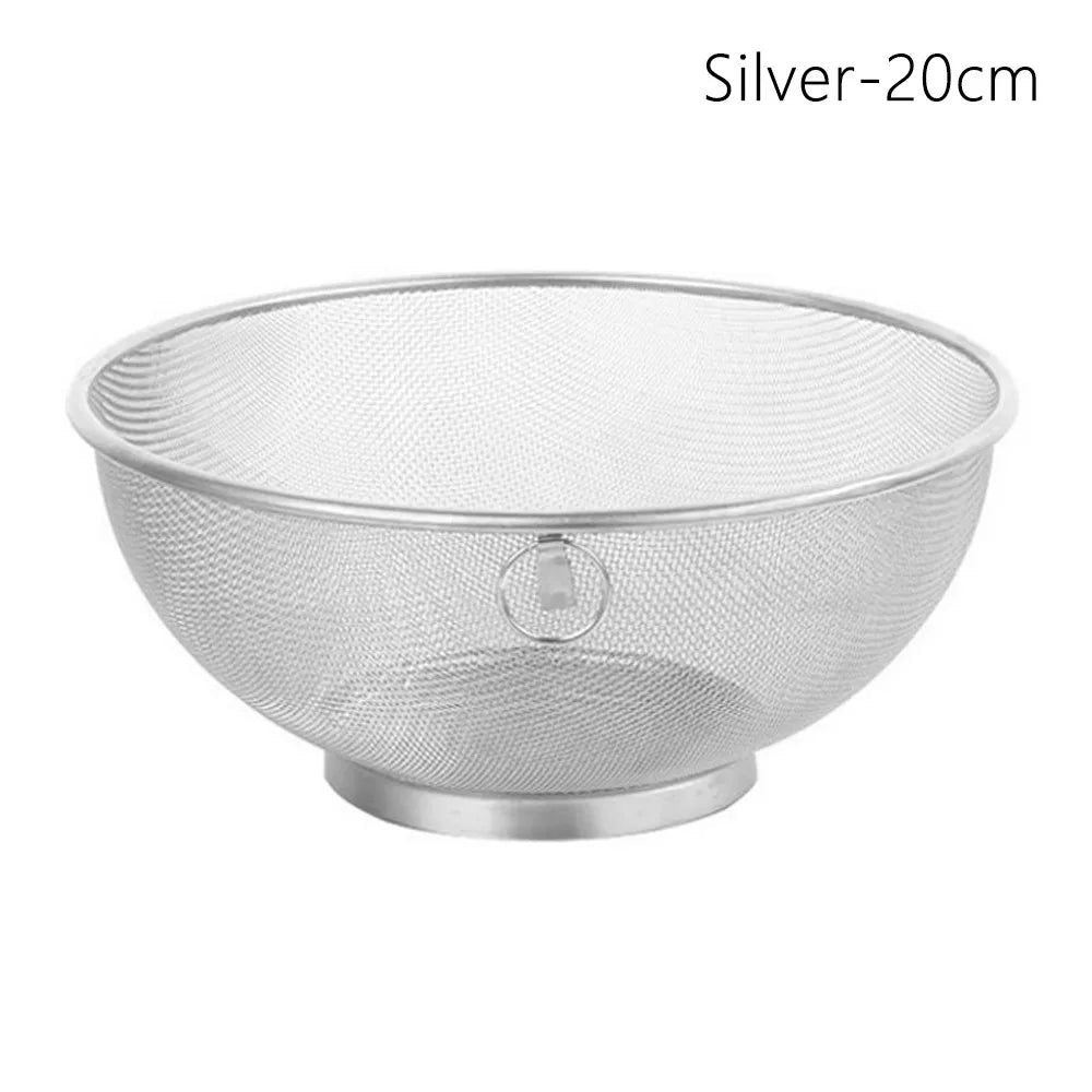 2-Piece Stainless Steel Strainer Colander Kitchen Set