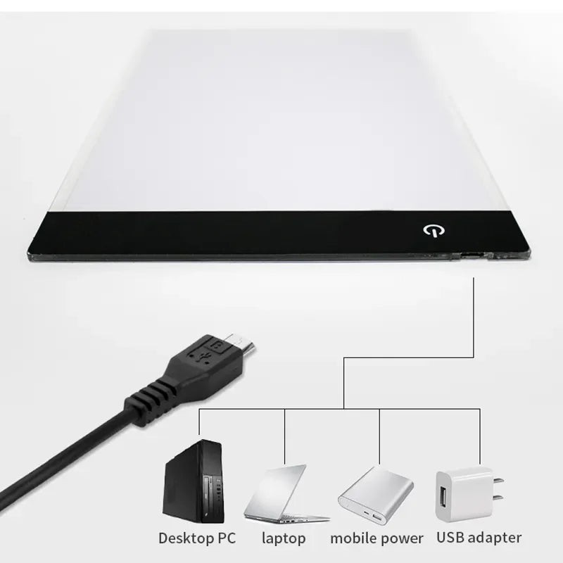 A3/A4/A5 Dimmable LED Drawing Pad - Educational Creative Toy