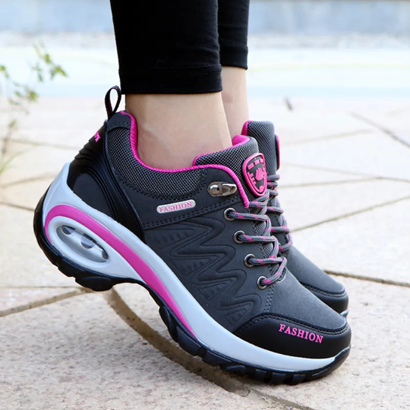 Platform Casual Sneakers Wedges Chunky Hiking Woman Sports Shoes