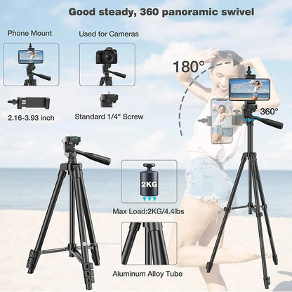 100cm Phone Tripod Stand with Bluetooth Remote Universal Camera Video Recording Photography Tripod