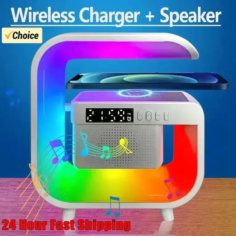 15W Wireless Charger & Speaker Clock