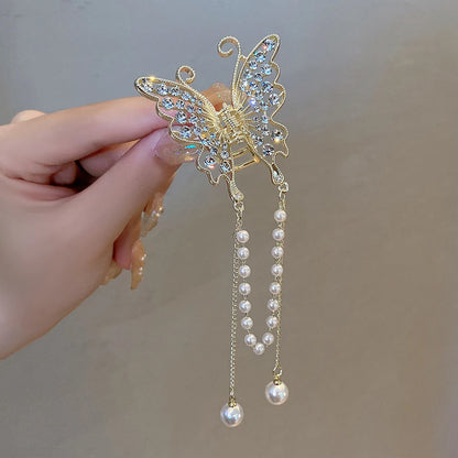 Tassel Rhinestone Hair Clip