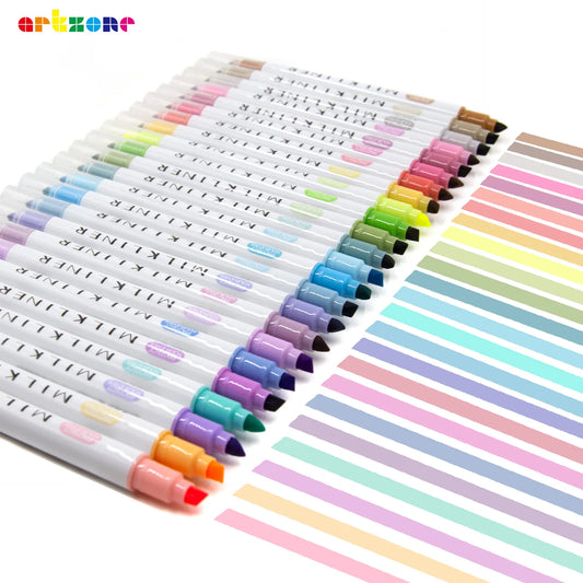 marker set, highlighter marker, pastel highlighters, dual tip markers, highlighter pen, highlighter set