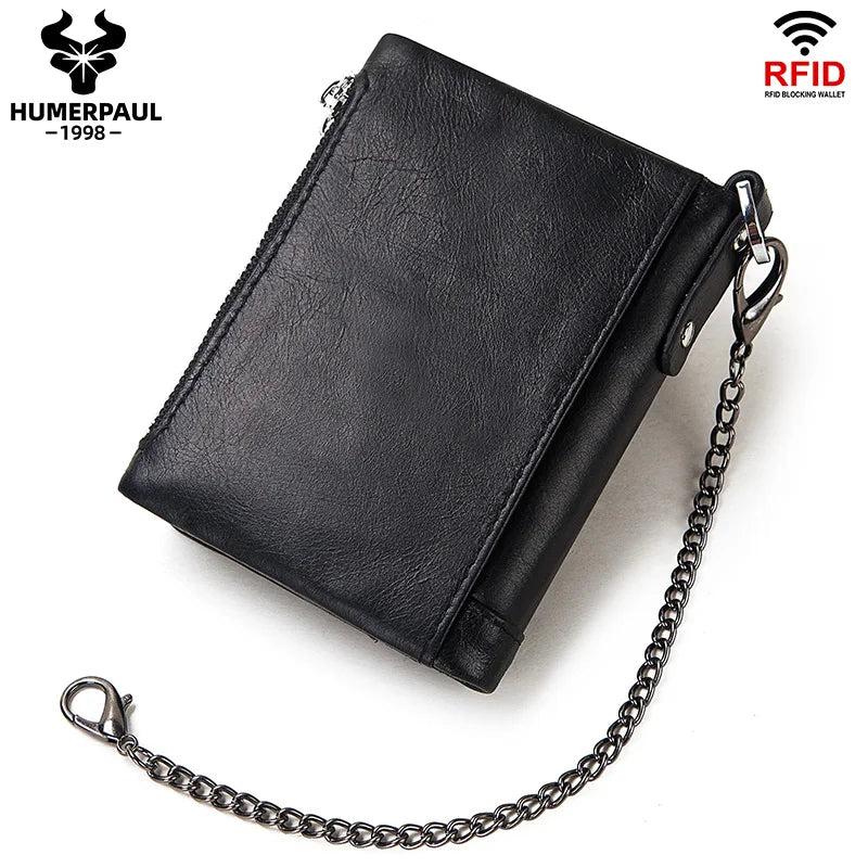 KOKANIA | Compact Genuine Leather Men's Wallet with Coin Pocket