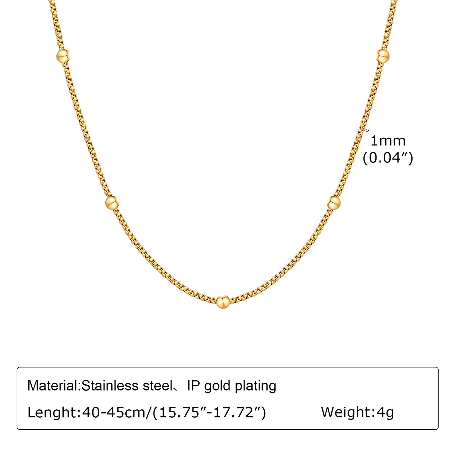 Gold Satellite Chain Necklace