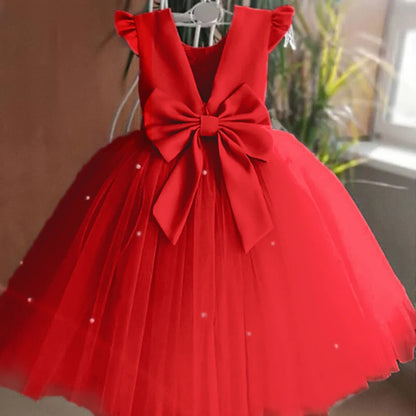 Toddler Girl Red Christmas Princess Dress 12M Baby