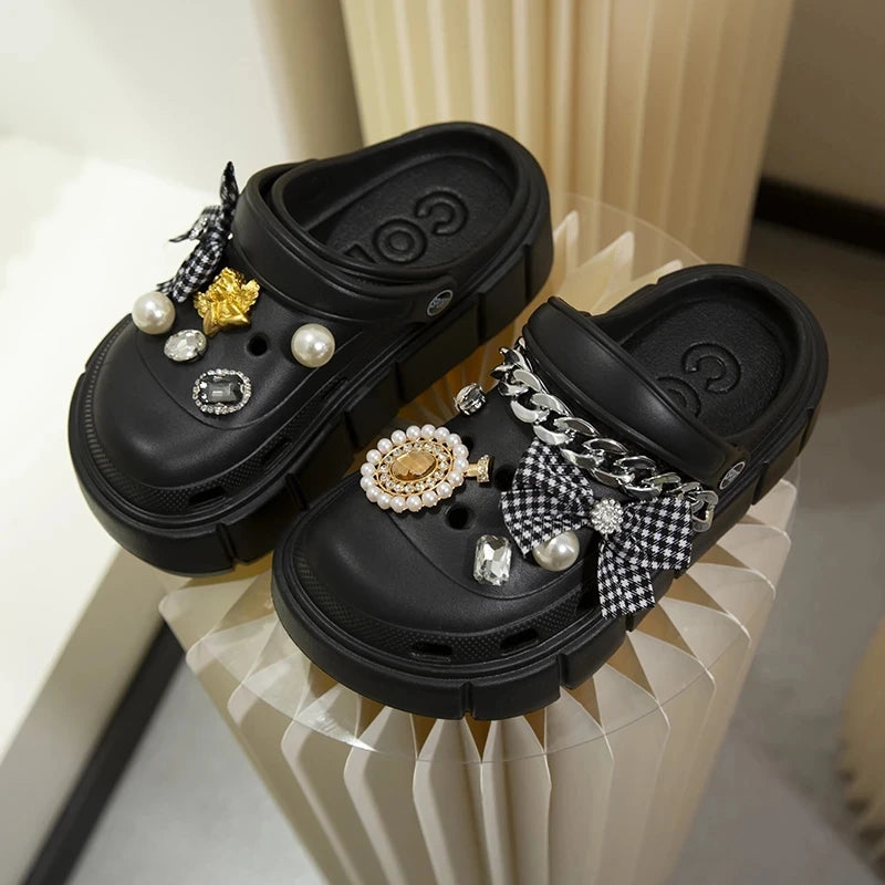 Summer tooling platform sandals cave slippers