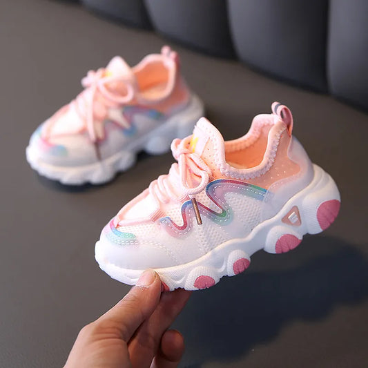 Nouveau printemps enfants chaussures pour filles chaussures de Sport mode respirant bébé chaussures fond souple antidérapant décontracté enfants fille baskets