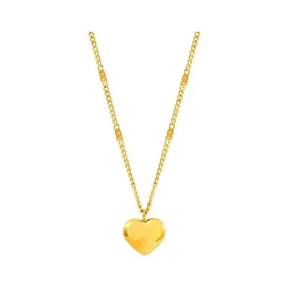 Collier pendentif amour en forme de cœur géométrique pour couples