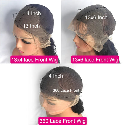 HD Transparent Body Wave Lace Frontal Human Hair Wig Women