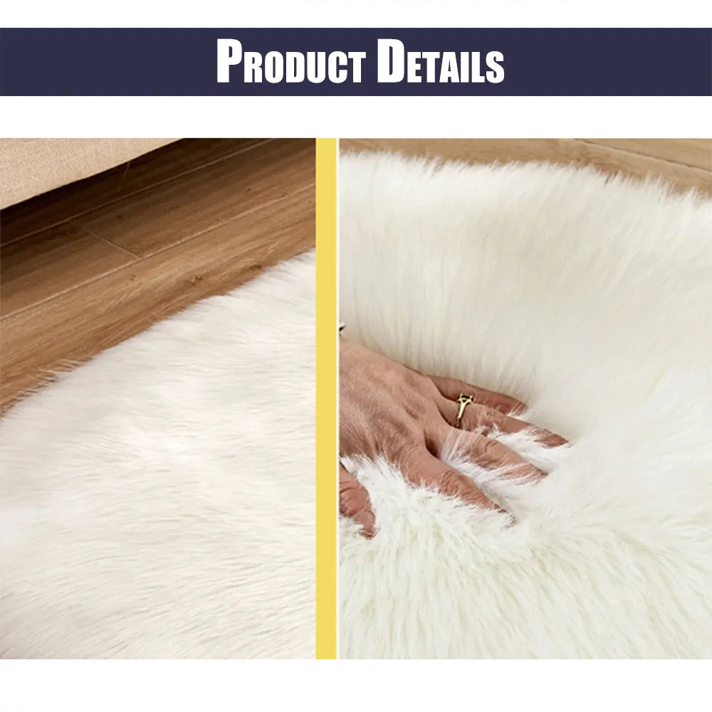 Heart Shaped Fluffy Shag Area Rug