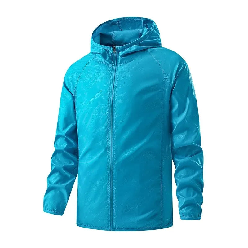 Veste de randonnée imperméable unisexe - Coupe-vent avec protection solaire 