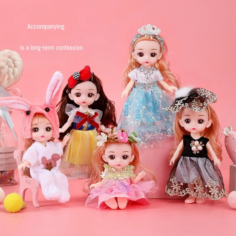 Ensemble de 5 poupées articulées BJD - 16 cm