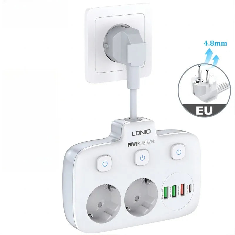 Intelligente Steckdosenleiste mit 3 AC-Anschlüssen, 3520 W