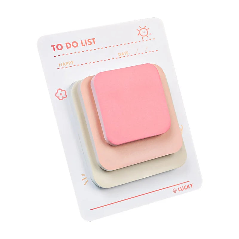 Multicolor Adhesive Notepad in 3 Sizes for Office and School