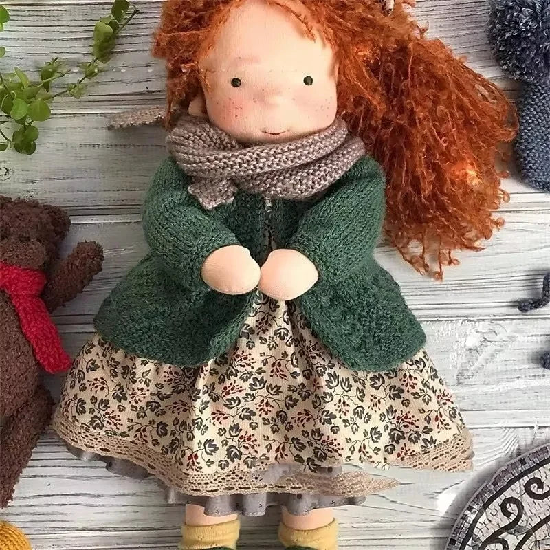 handmade waldorf cotton doll, diy waldorf doll, mini artist makeup doll, children's toy waldorf doll, handmade cotton toy doll, waldorf style mini doll, diy cotton doll for kids, artist handmade waldorf toy, small waldorf makeup doll, cotton waldorf children's toy