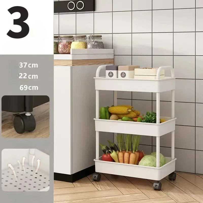 Multi-Layer Kitchen Floor Bedroom Trolley Rack
