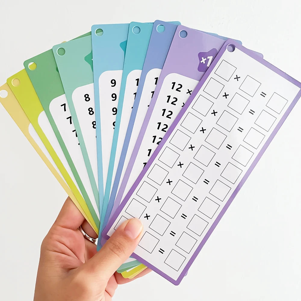 0-12 Multiplication Chart Cards - Montessori Math Learning Tool