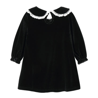 Lace Velvet Peter Pan Collar Dress
