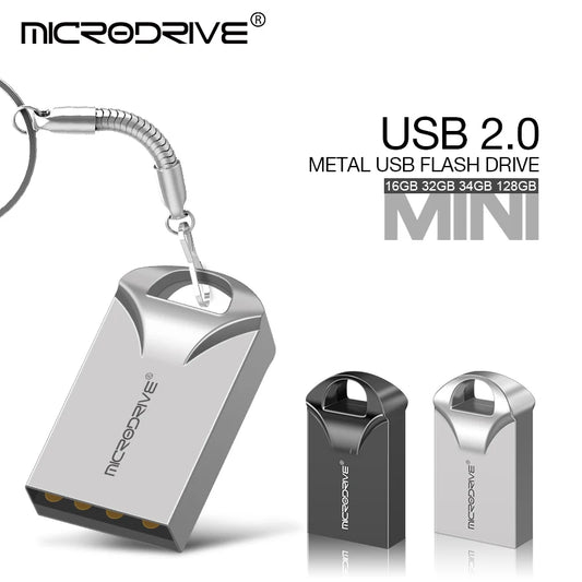 High-Speed USB 3.0 Metal Flash Drive - Waterproof, Various Capacities