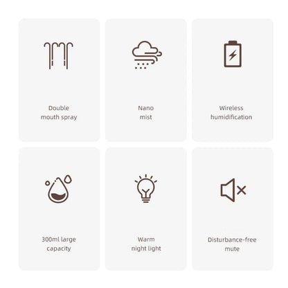 Humidificateur d'air à double brume et diffuseur de brume froide de 300 ml