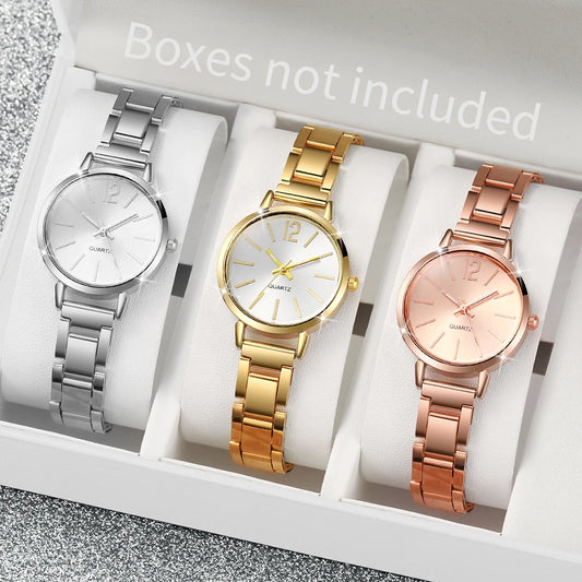 Coffret de montres tendance décontractées pour femme – Montre à quartz à petit cadran