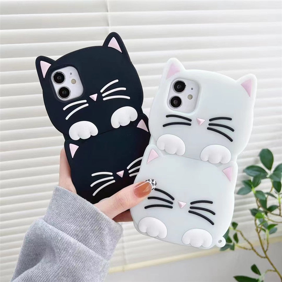 Cute Meow Meow Cat Luminous iPhone Case