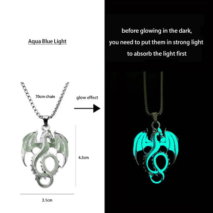 Collier Dragon Lumineux Lumineux - Fluorescence Nocturne 