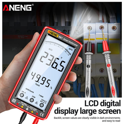 Rechargeable Digital Multimeter with Non-contact Voltage Tester