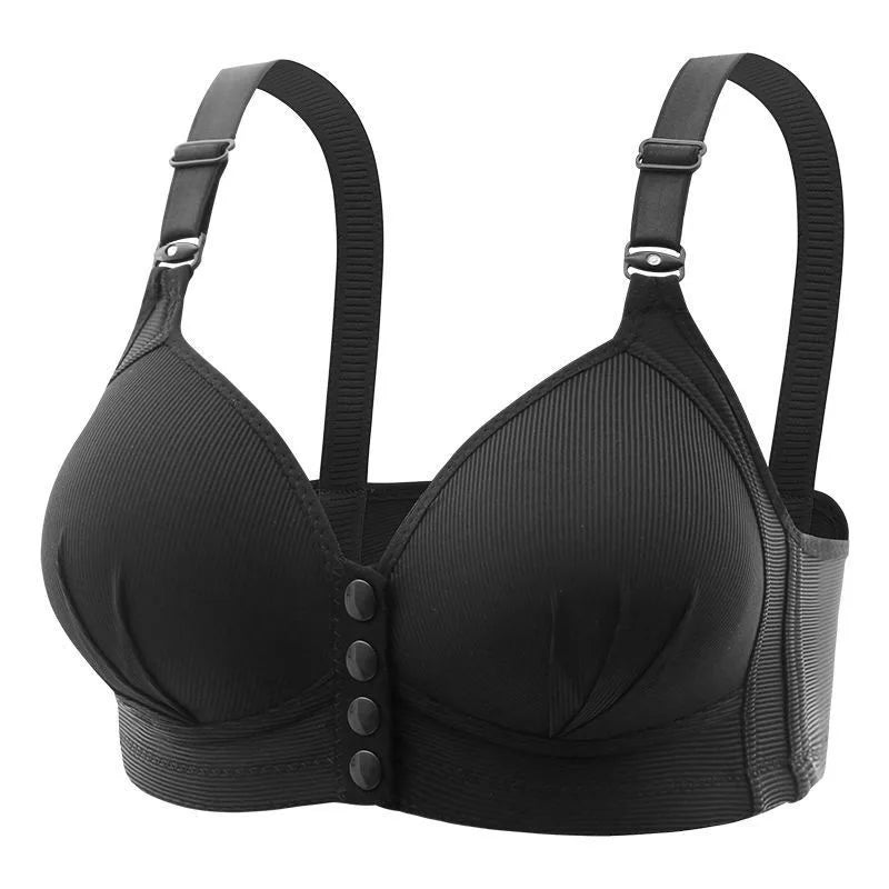 Women's Breathable Thin Cup Front Buckle Bra