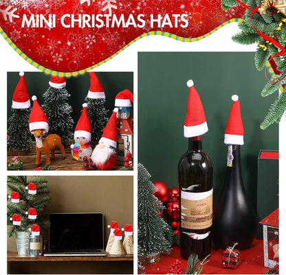 Christmas Hat Tableware Holder Bags for Festive Decor