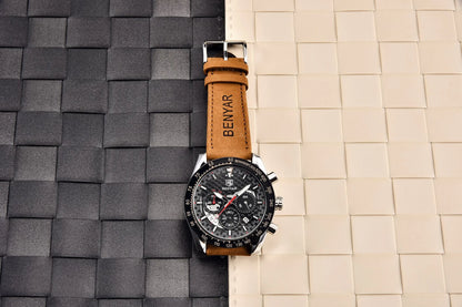 Luxury Chrono Leather Men's Watch