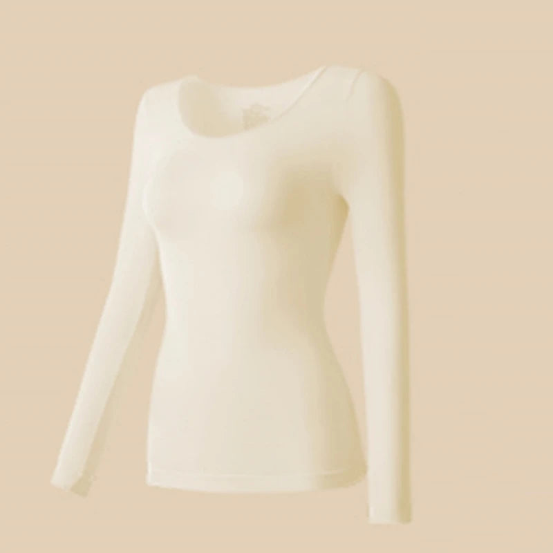 T-shirt thermique à manches longues pour femme - Couche de base d'hiver