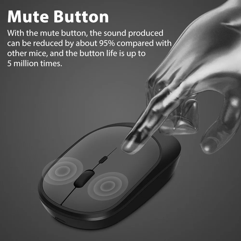 Souris sans fil double mode rechargeable pour divers appareils