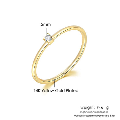 Women Gold Zirconia Pinky Ring